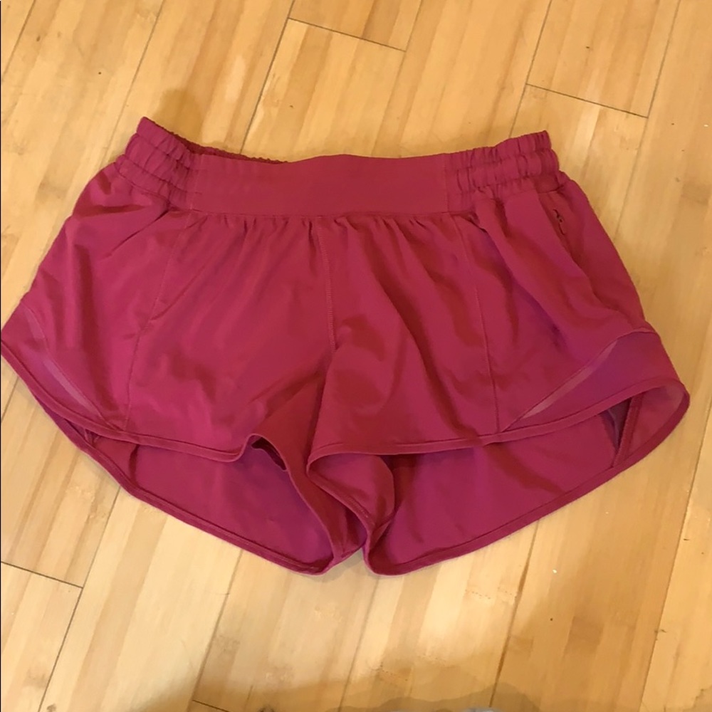 magenta lululemon shorts (short)
